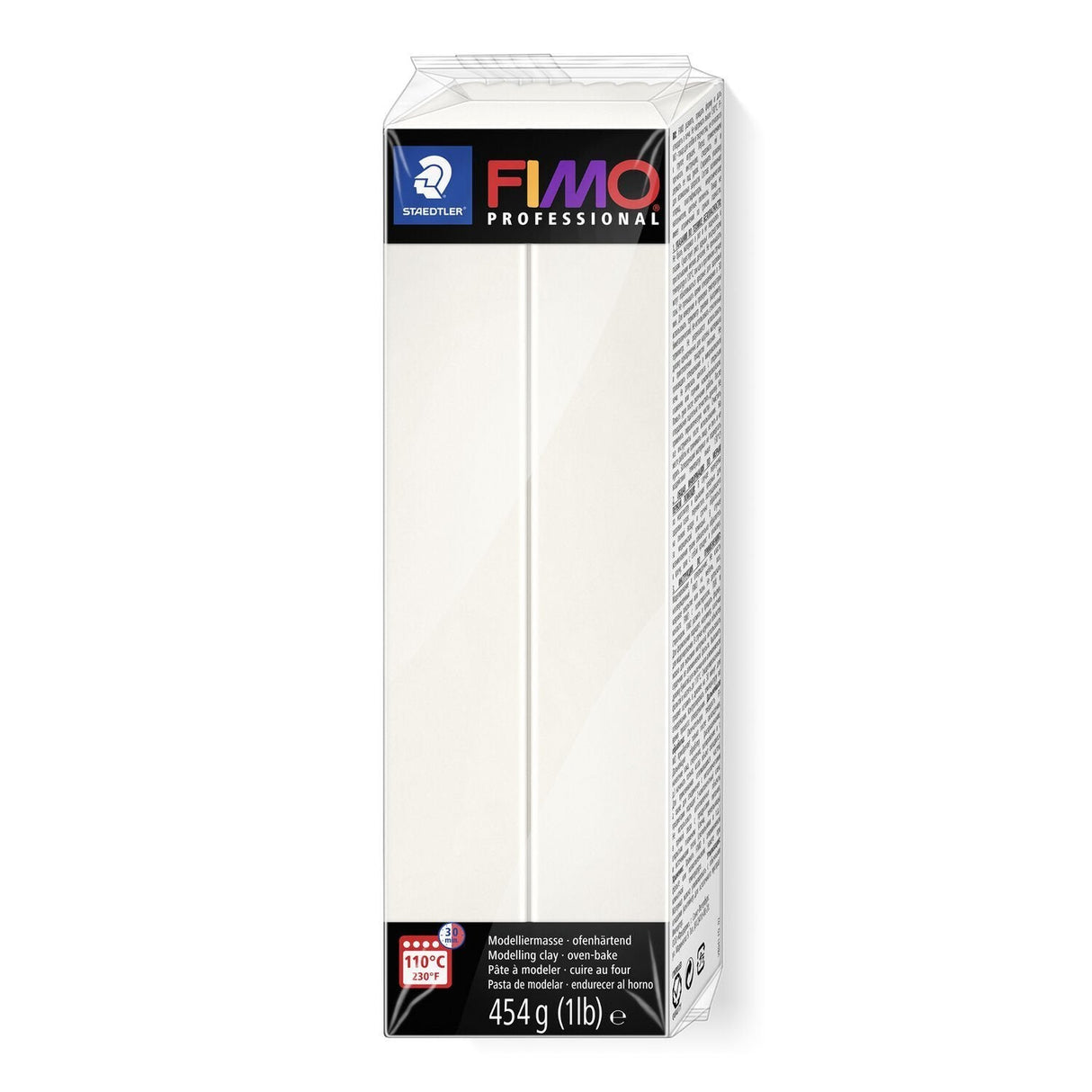 Staedtler 8041-03 Fimo Professional - Arcilla Polimérica Para Modelar De Secado Al Horno. Pastilla 454 G, Color Porcelana Semi-Opaca