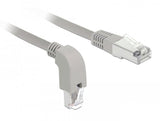 Delock Netzwerkcable Rj45 Cat.5e Sf Utp Unten Gewinkelt   Gerade 0,5 M