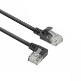 Latiguillo Cat 6a, S/Ftp,  1.00 M, Negro, Lszh Slim Conector X 1 Ángulo De 90° Hacia La Izquierda Act