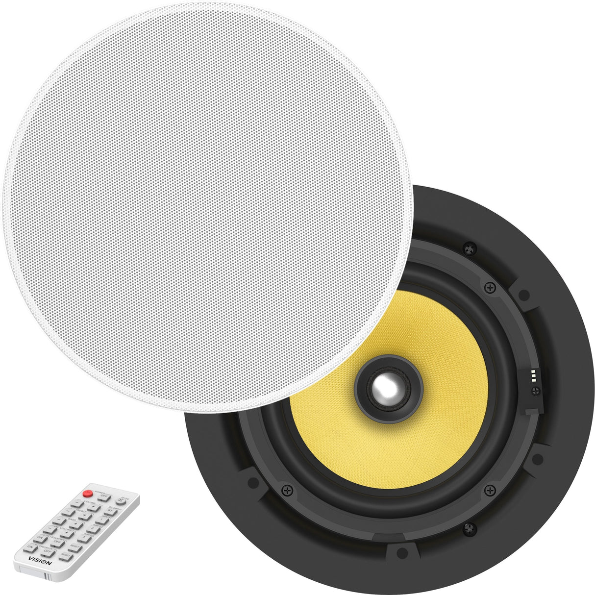 Par De Altavoces De Techo Activos Profesionales De 6,5" De Vision Garanta Durante Toda La Vida Til Del Producto 2 De 30 W (Rms) Alternancia Entre Modos: Sistema De Un Solo Par O De Mltiples Pares Rs-232 Bluetooth (Con Posibilidad De Cambio