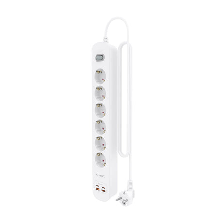 EAN 8435739904480 - AISENS ASPS-2A2C16-W base múltiple 1,4 m 6 salidas AC Interior imagen 3