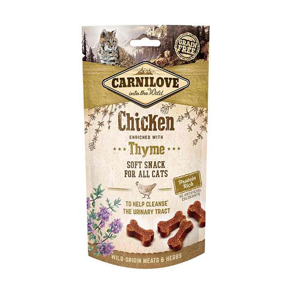 Golosina Para Gatos Con Pollo Y Tomillo Carnilove Semi-Moist Snack Chicken & Thyme  50 G