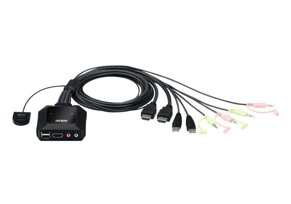 EAN 4710469340468 - ATEN CS22H-AT interruptor KVM Negro imagen 1