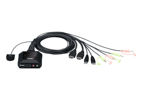 EAN 4710469340468 - ATEN CS22H-AT interruptor KVM Negro imagen 1