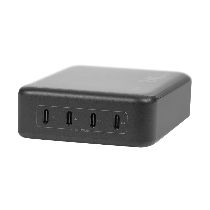 Cargador Usb-C Gan De 240 W, 4 Puertos Usb-C Pd 3.1, 240 W, Inteligente, Negro Logilink