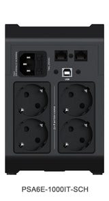 Vertiv Powerups 200 Essential Series Psa6e-1000it-Sch Ups Ac 220 240 V 525 Vatios 1000 Va 1 Fase Conectores De Salida: 4