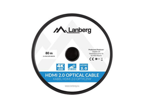 EAN 5901969429855 - Lanberg CA-HDMI-20FB-0800-BK cable HDMI 80 m HDMI tipo A (Estándar) Negro, Plata imagen 4