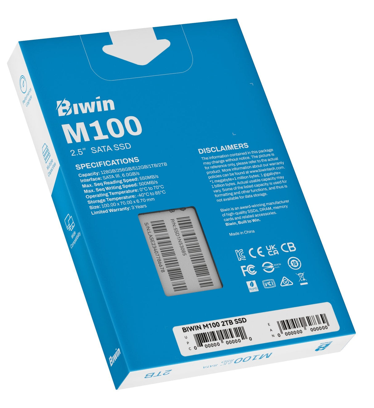 EAN 6955914627369 - Biwin M100 2 TB 2.5" Serial ATA III imagen 15