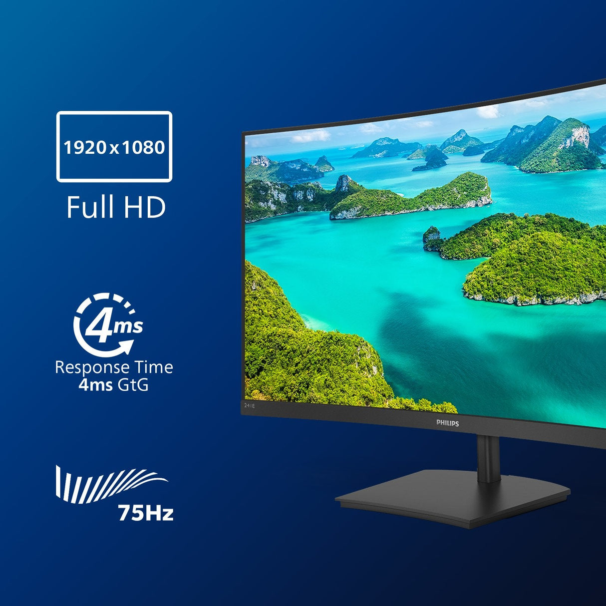 EAN 8712581759377 - Philips E Line 241E1SCA/00 pantalla para PC 59,9 cm (23.6") 1920 x 1080 Pixeles Full HD LCD Negro imagen 6