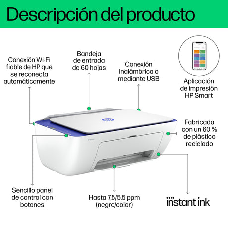 EAN 0196337820135 - HP DeskJet 2821e All-in-One Printer Inyección de tinta térmica A4 4800 x 1200 DPI 7,5 ppm Wifi imagen 5