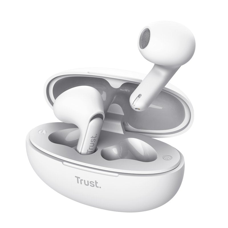 Auriculares Bluetooth Trust Yavi Enc Con Estuche De Carga Blancos