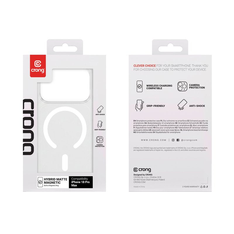 Etui Matte Magnetic Magsafe Iphone 18 Pro Max / 17 Pro Max Blanco