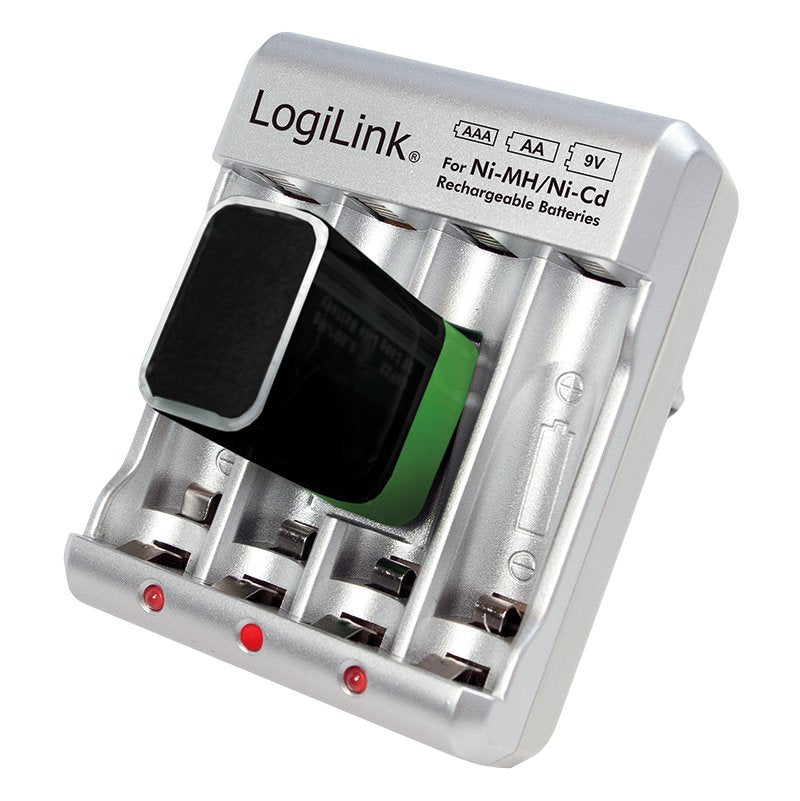 Logilink Pa0168 Cargador De Batería Ni-Mh/Ni-Cd Aa/Aaa/9v