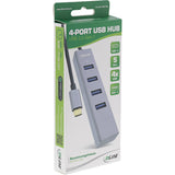Hub Inline Usb 3.2 Gen.1 Tipo C (4x Usb-A 5gbps), Otg, Caja De Metal