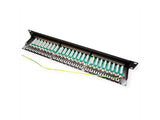 Kat.6a Class Ea 19-Patchpanel 24 P Apantallado Negro