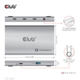 EAN 8719214471958 - CLUB3D CSV-1580 base para portátil y replicador de puertos Acoplamiento Thunderbolt 4 Plata imagen 5