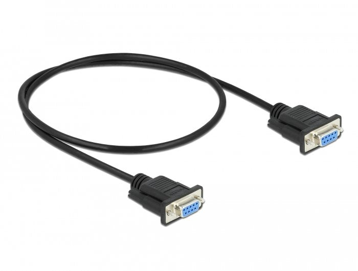 Delock Seriell Cable Rs-232 Sub-D9 Hembra A Hembra Nullmodem 0,5 M