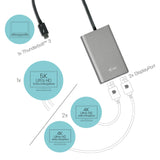 EAN 8595611701924 - i-tec TB3DUAL4KDP Adaptador gráfico USB 5120 x 2880 Pixeles Gris imagen 3