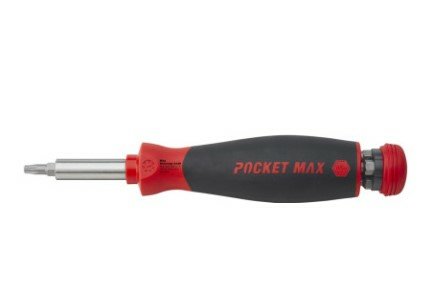 Destornillador Wiha Con Cargador De Puntas Pocketmax Magnético (Negro/Rojo, 9 Piezas)