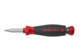Destornillador Wiha Con Cargador De Puntas Pocketmax Magnético (Negro/Rojo, 9 Piezas)