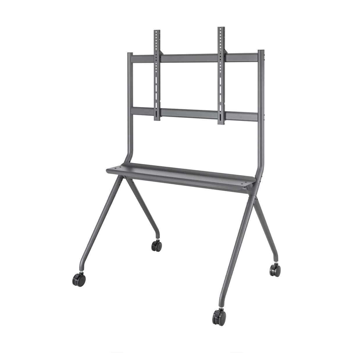 Aisens Soporte De Suelo Pro Con Rueda - 1 Bandeja Para Pantalla Interactiva/Tv 120kg De 50-86 - Negro