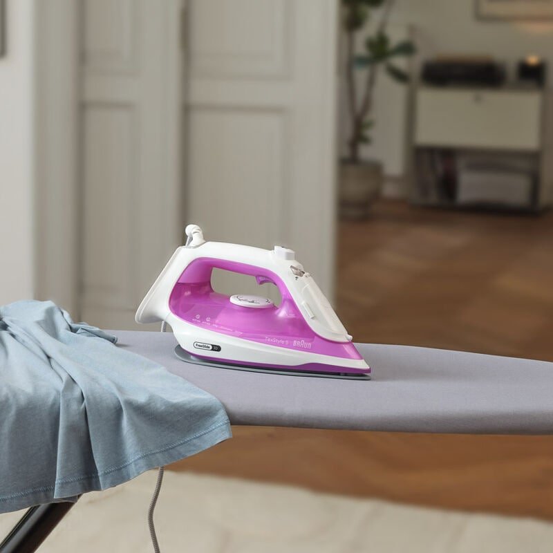Plancha De Vapor Braun Si5225pu  Serie 5, Suela Cerámica, Antigoteo, Vapor Vertical, Color Azul