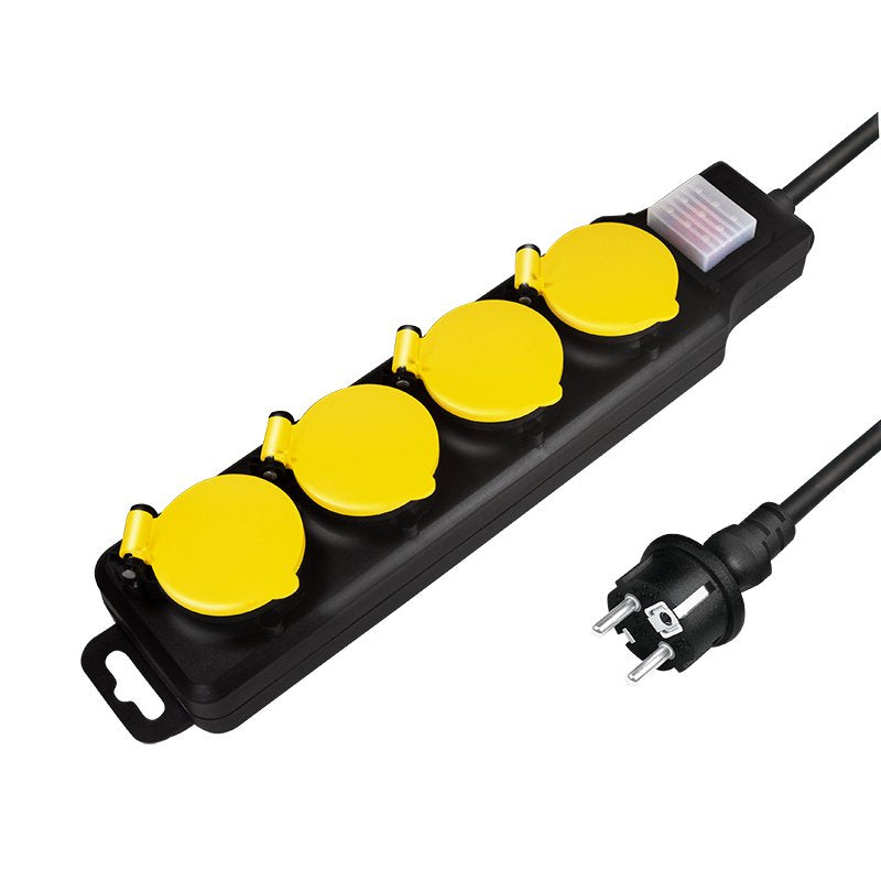 Logilink Regleta De Enchufes De 4 Tomas, 4xcee 7/3, Con Interruptor, Exterior