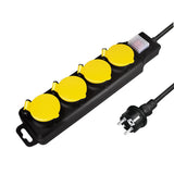 Logilink Regleta De Enchufes De 4 Tomas, 4xcee 7/3, Con Interruptor, Exterior