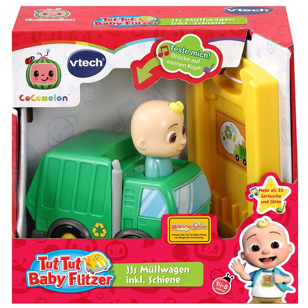 Camión De Basura De Jj, Vehículo De Juguete Vtech Tut Tut Baby Flitzer - Cocomelon   80-561404