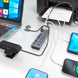 EAN 8435739905074 - AISENS ASUC-8P043-GR hub de interfaz USB 3.2 Gen 1 (3.1 Gen 1) Type-A 5000 Mbit/s imagen 5