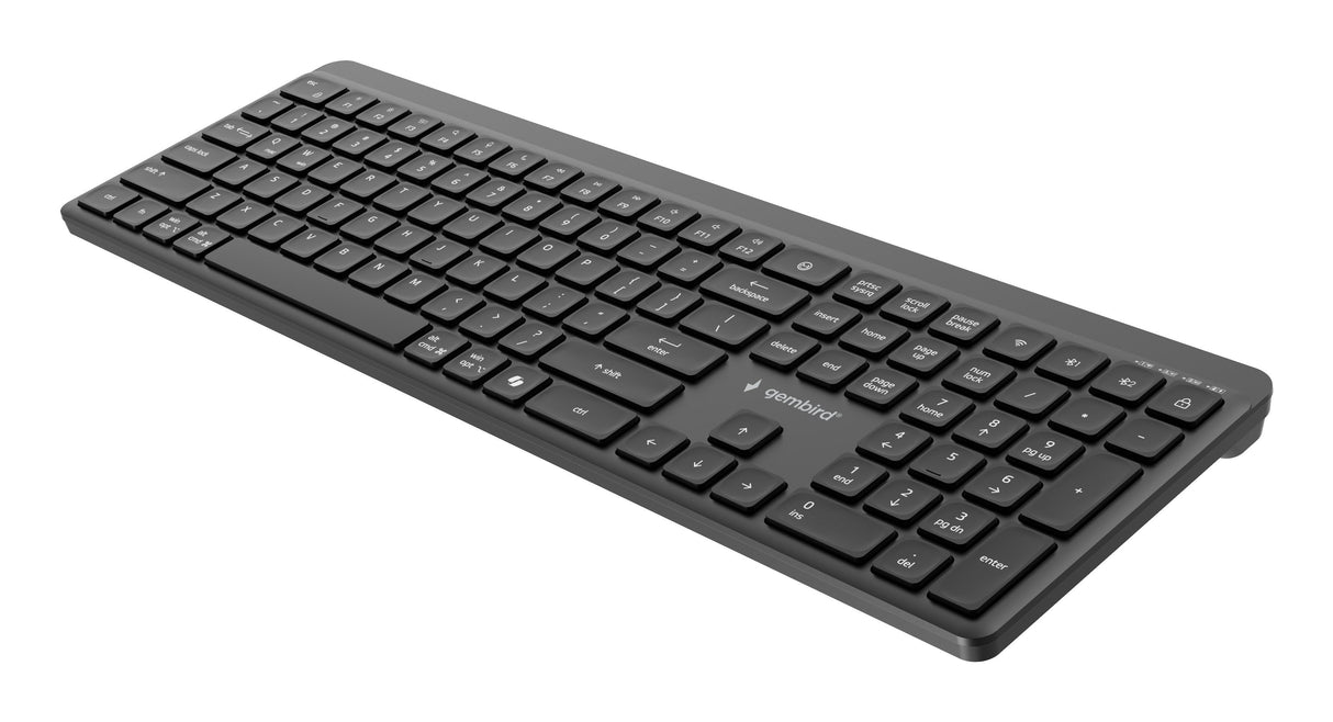 Gembird Dual-Mode Pro-Business Slim Wireless Keyboard 2.4g+Bt Us Layout