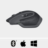 Logitech Raton Inalambrico Mx Master 2s Grafito Sensor Darkfield 1000dpi Bateria Carga Rapida Blueto