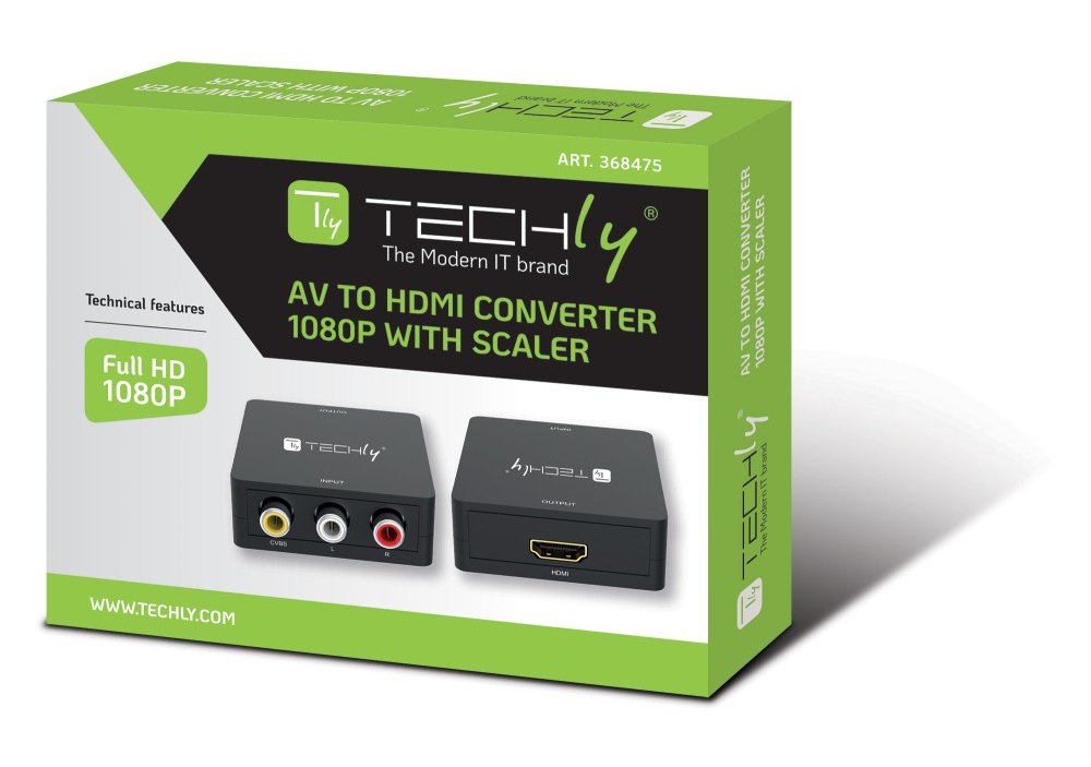 Techly Idata Spdif-6e3 Convertidor Av De Video Y Audio Compuesto 3x Rca A Hdmi 1080p