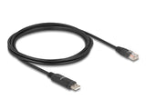 Delock 64304 Adaptador Usb 2.0 Tipo-A Macho A 1 X Serie Rs-232 Rj45 Macho 1,8 M Negro