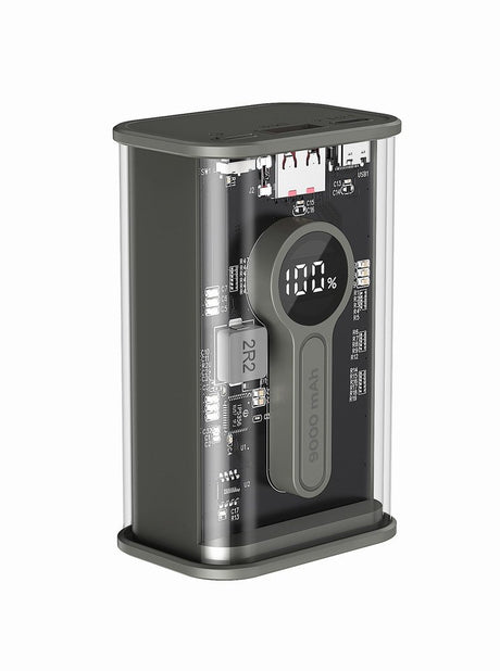 EAN 8716309127103 - Gembird PB09-TQC3-01 batería externa Polímero de litio 9000 mAh Negro, Transparente imagen 3