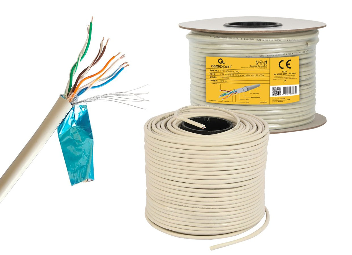 EAN 8716309078634 - Gembird CAT5e FTP 100m cable de red Gris F/UTP (FTP) imagen 2