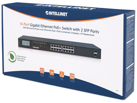 EAN 0766623561259 - Intellinet 561259 switch No administrado Gigabit Ethernet (10/100/1000) Energía sobre Ethernet (PoE) Negr imagen 8