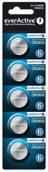 Everactive Baterías De Litio Cr2032 Blister - 5 Piezas.