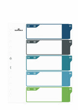 Durable 679327 Lengüeta De Índice Separador En Blanco Con Pestaña Polipropileno (Pp) Multicolor