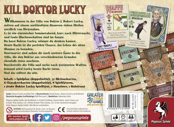 Pegasus Kill Doctor Lucky, Juego De Mesa 51797g