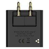 Transmisor De Audio Bluetooth Para Aviones Inline, Bt 5.0, Aptx Hd/Ll, Adaptador De Vuelo Con Estuche De Carga