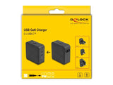 Usb Gan Cargador 2 X Usb Type-C Pd 3.0 Mit 65 W Inklusive Strom-Adapter Für Eu   Us   Uk