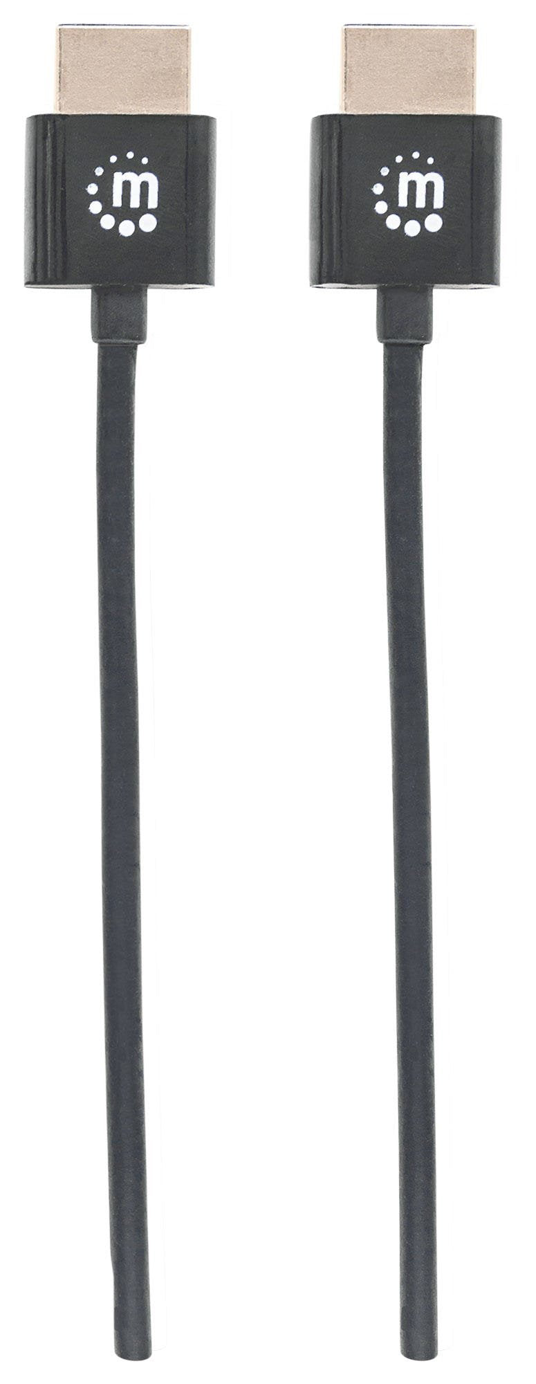 Manhattan Cable Hdmi Macho A Macho, Hec, Arc, 3d, 4k, Blindado, Negro, 1.8 M