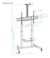 EAN 8433281015623 - TooQ FS20406HM-B soporte para TV 2,54 m (100") imagen 8