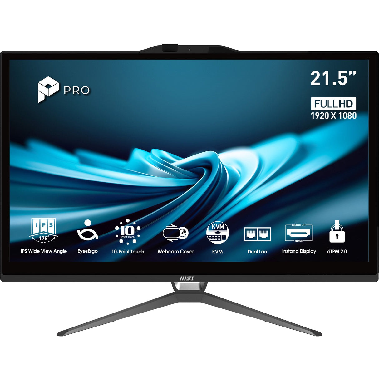 Msi Pro Ap222t 14ma-613eu Intel® Core? I3 I3-14100 54,6 Cm (21.5) 1920 X 1080 Pixels Pantalla Táctil Pc All-In-One 8 Go Ddr4-Sdram 512 Go Ssd Windows 11 Home Wi-Fi 5 (802.11ac) Negro