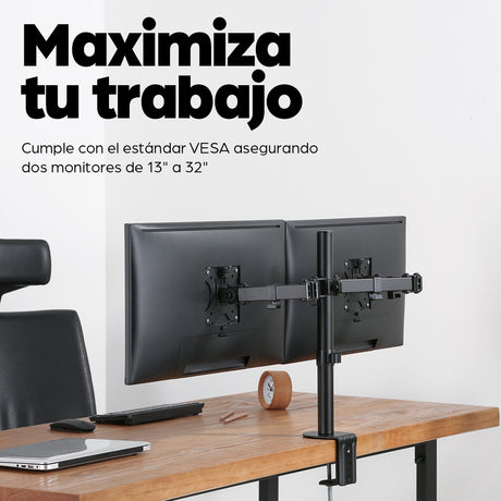 EAN 0766623461528 - Manhattan 461528 soporte para monitor 81,3 cm (32") Escritorio Negro imagen 4