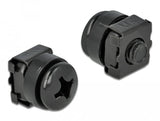 Conjunto De Fijación De Delock Para Gabinete De Red, 20 Piezas, Tornillo Negro, 60 Partes 66548