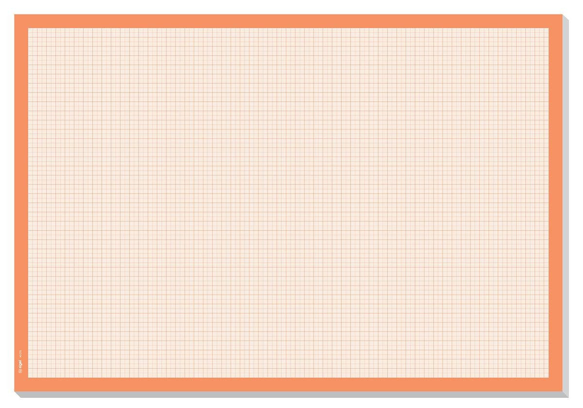 Sigel Alfombrilla De Escritorio, Blanco Naranja