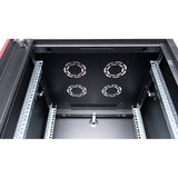 Roline 19-Zoll Netzwerkschrank Basic 26 He, 600x600 Bxt Glastr Schwarz