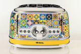 Ariete 4-Schlitz-Toaster Positano (Mehrfarbig, 1.630 Watt, Para 4 Scheiben Toast) 0156po